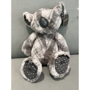 Demdaco Gray Koala Bear Stuffed Plush Animal Toy Textured Nose New